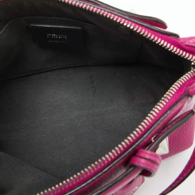 Pre Owned Fendi Pink Leather Mini By The Way Crossbody Bag