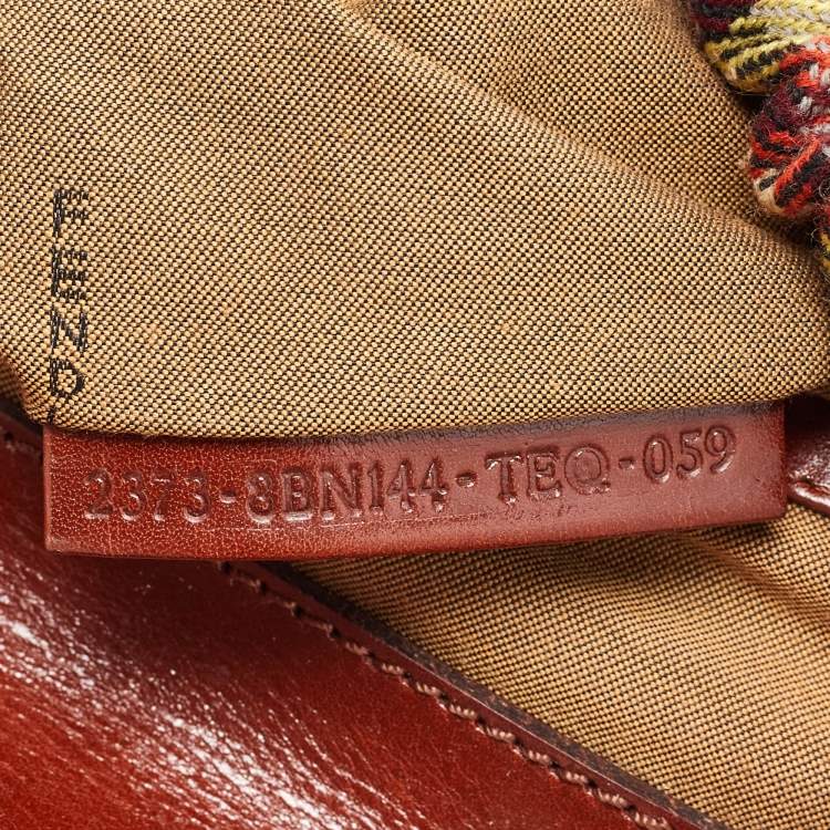 مملوكة مسبقًا Fendi Multicolor Wool Fabric and Leather Small Magic Top Handle Bag