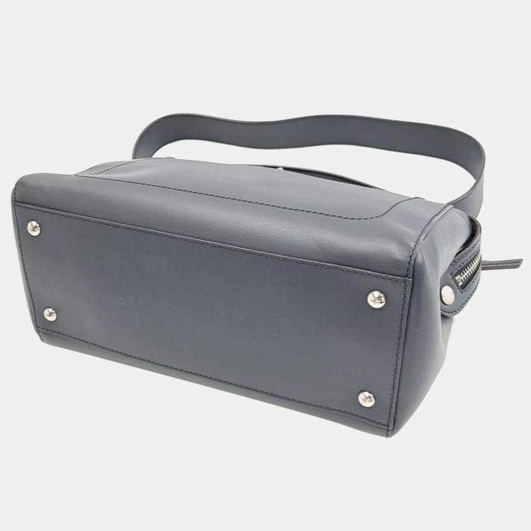 مملوكة مسبقًا Fendi Blue Leather Dotcom Top Handle Bag