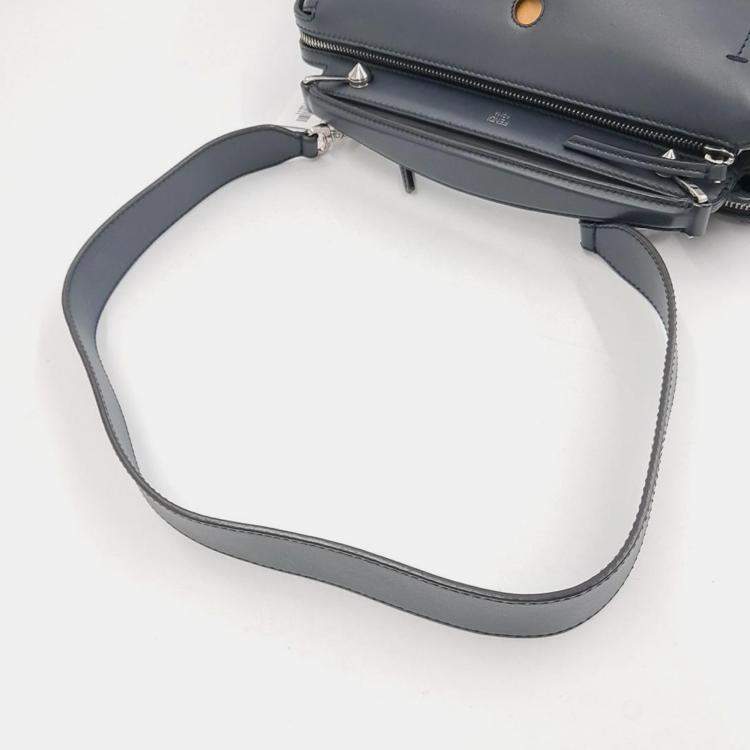 مملوكة مسبقًا Fendi Blue Leather Dotcom Top Handle Bag