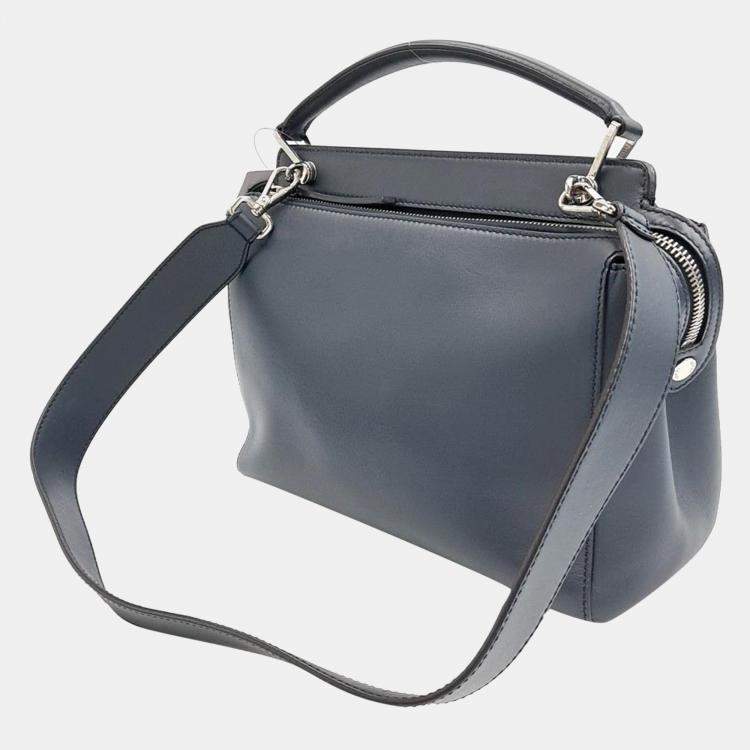 مملوكة مسبقًا Fendi Blue Leather Dotcom Top Handle Bag