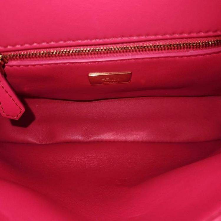 Pre Owned Fendi Beige Leather Peekaboo Mini Handbag