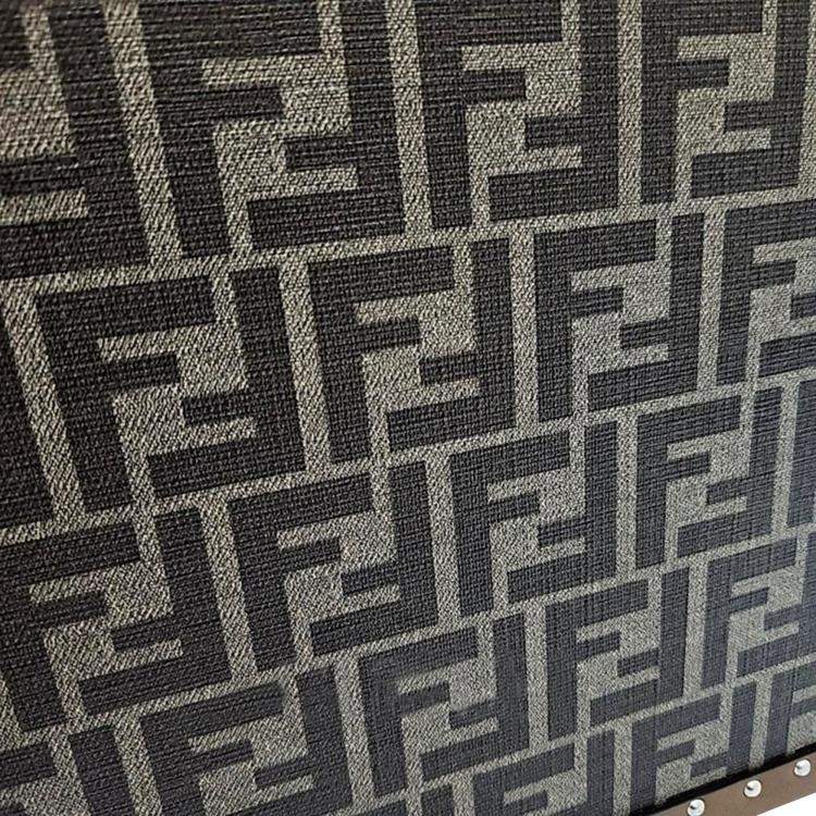 Pre Owned Fendi Brown Leather Ff Monogram Small Suitcase 