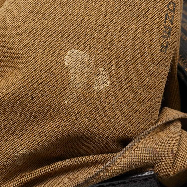 Pre Owned Fendi Tobacco Zucca Canvas and Leather Chef Tote
