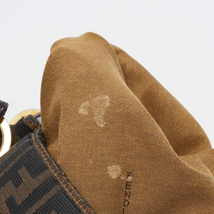 Pre Owned Fendi Tobacco Zucca Canvas and Leather Chef Tote