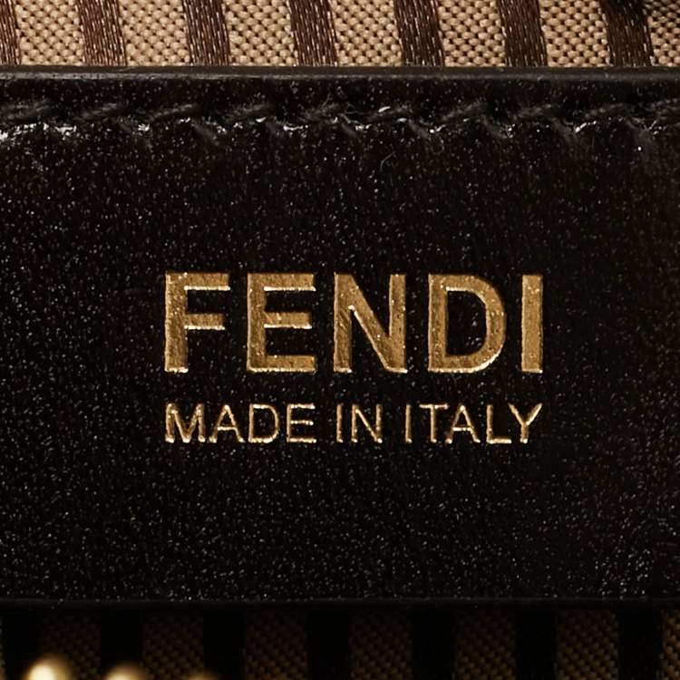Pre Owned Fendi Red/Beige Patent and Leather Chameleon Satchel 