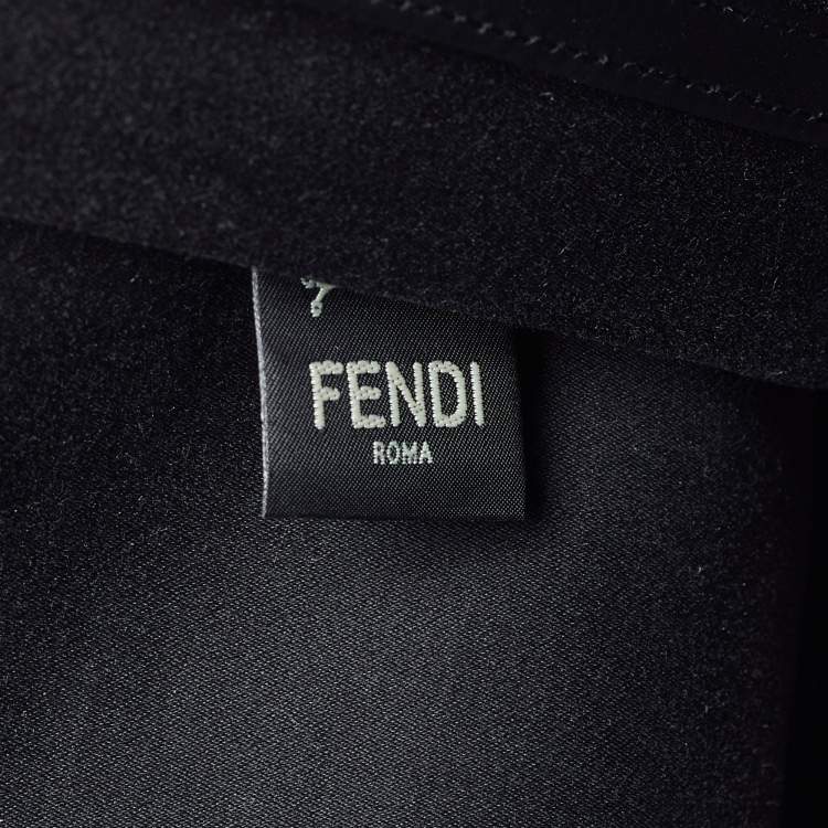 Pre Owned Fendi Black/Grey Zucca Coated Canvas Peekaboo Defender Cover