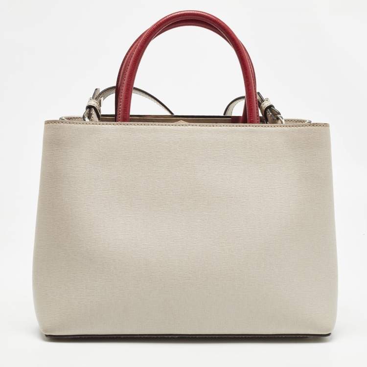 Pre Owned Fendi Tricolor Leather Mini Monster Eye 2Jours Tote
