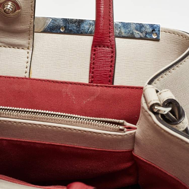 Pre Owned Fendi Tricolor Leather Mini Monster Eye 2Jours Tote