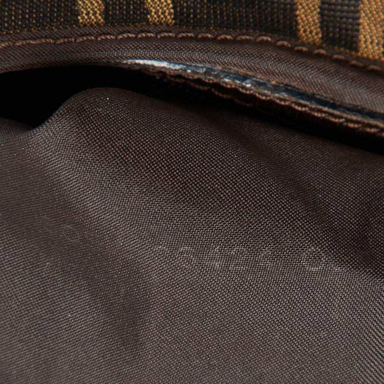 Pre Owned Fendi Tobacco Zucca Canvas and Leather Mama Baguette Bag
