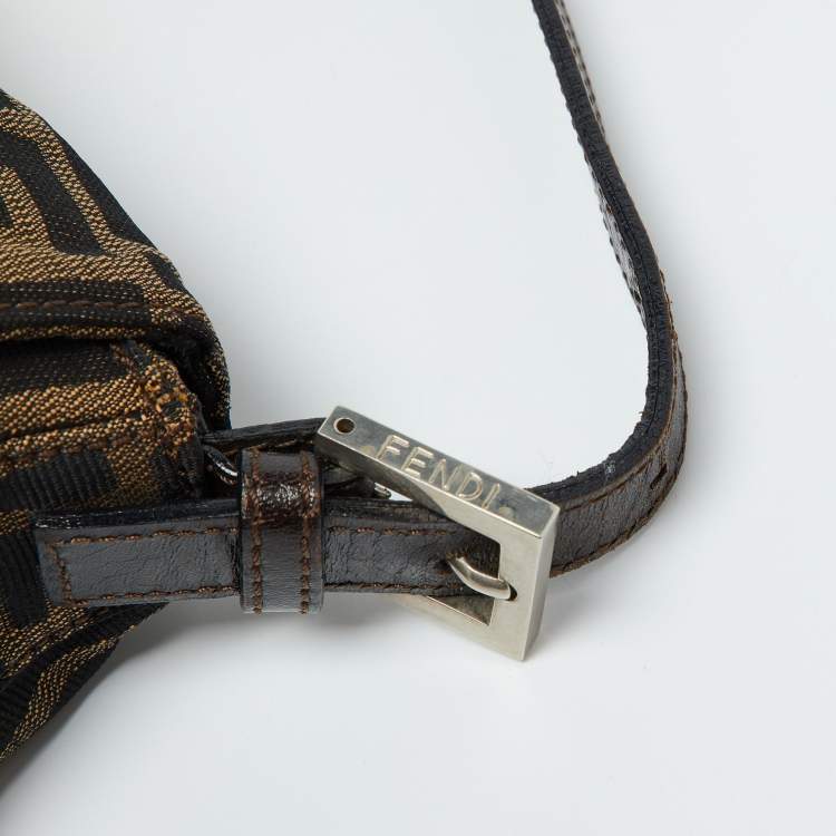 Pre Owned Fendi Tobacco Zucca Canvas and Leather Mama Baguette Bag