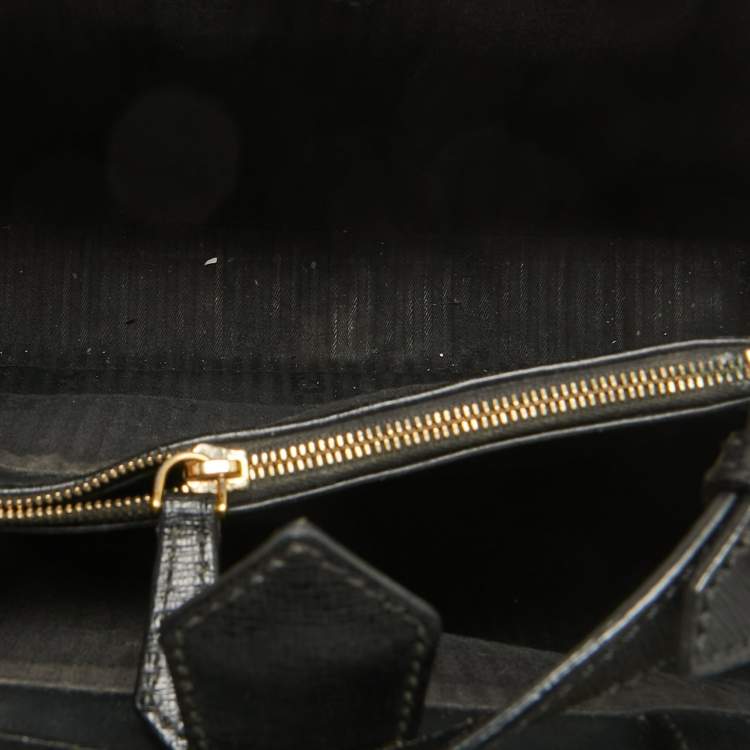 Pre Owned Fendi Black Leather Small 2Jours Tote
