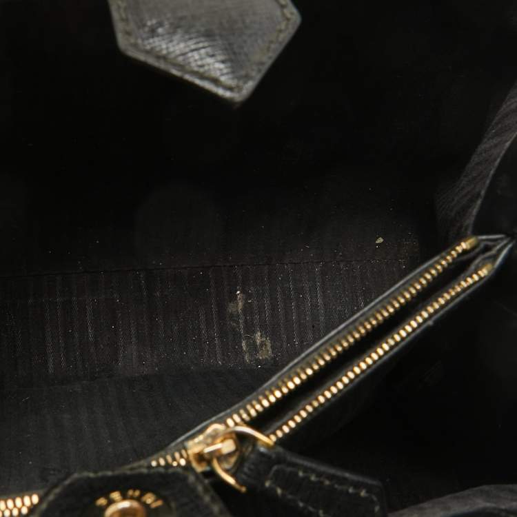 Pre Owned Fendi Black Leather Small 2Jours Tote