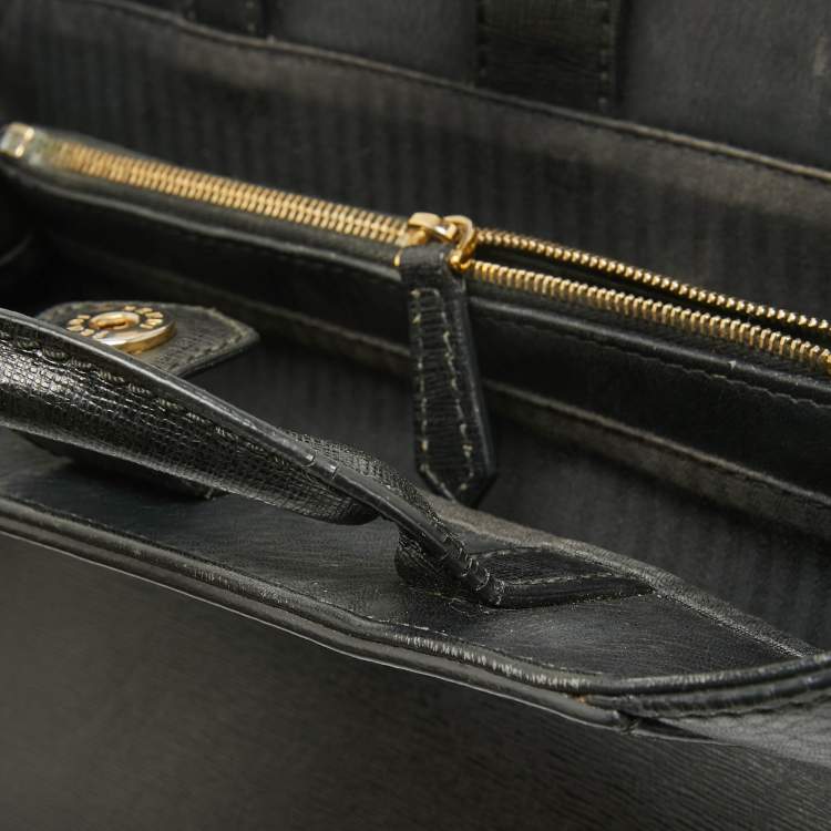 Pre Owned Fendi Black Leather Small 2Jours Tote