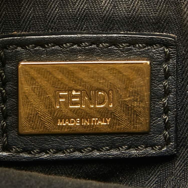 Pre Owned Fendi Black Leather Small 2Jours Tote