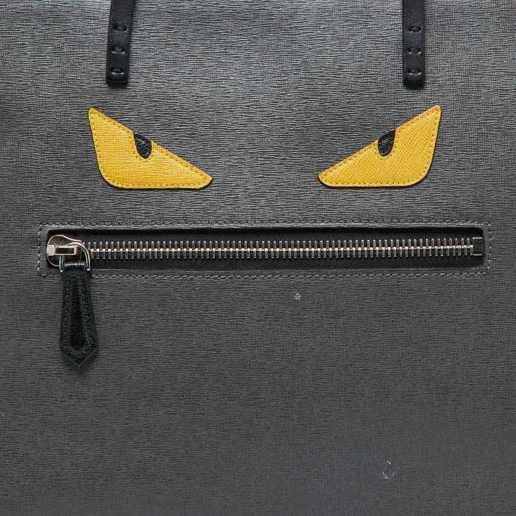Pre Owned Fendi Tri Color Leather Monster Roll Tote