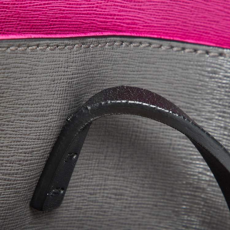 Pre Owned Fendi Tri Color Leather Monster Roll Tote