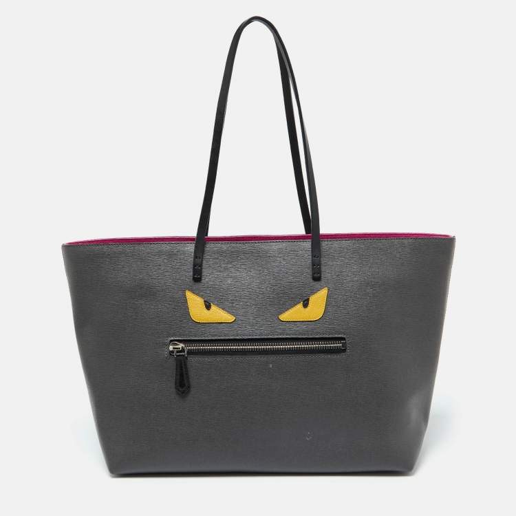 Pre Owned Fendi Tri Color Leather Monster Roll Tote
