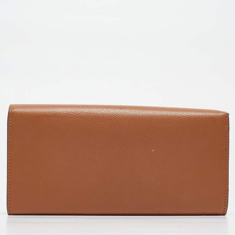 Pre Owned Fendi Brown Leather F is Fendi Continental Wallet