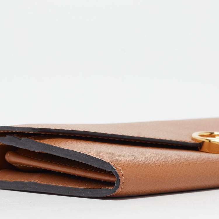 Pre Owned Fendi Brown Leather F is Fendi Continental Wallet