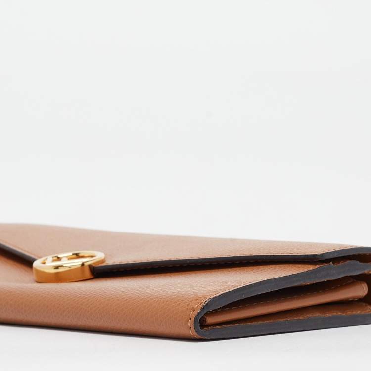 Pre Owned Fendi Brown Leather F is Fendi Continental Wallet