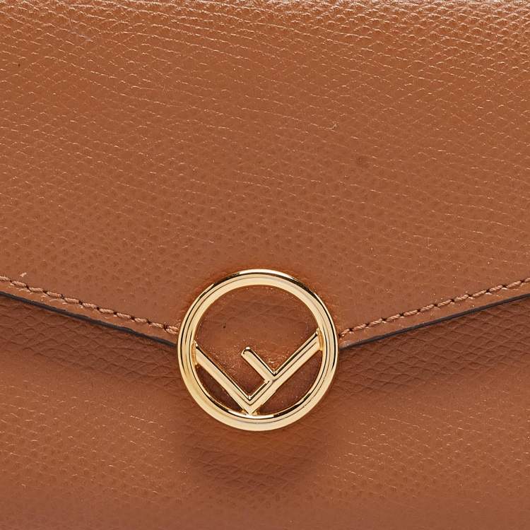 Pre Owned Fendi Brown Leather F is Fendi Continental Wallet