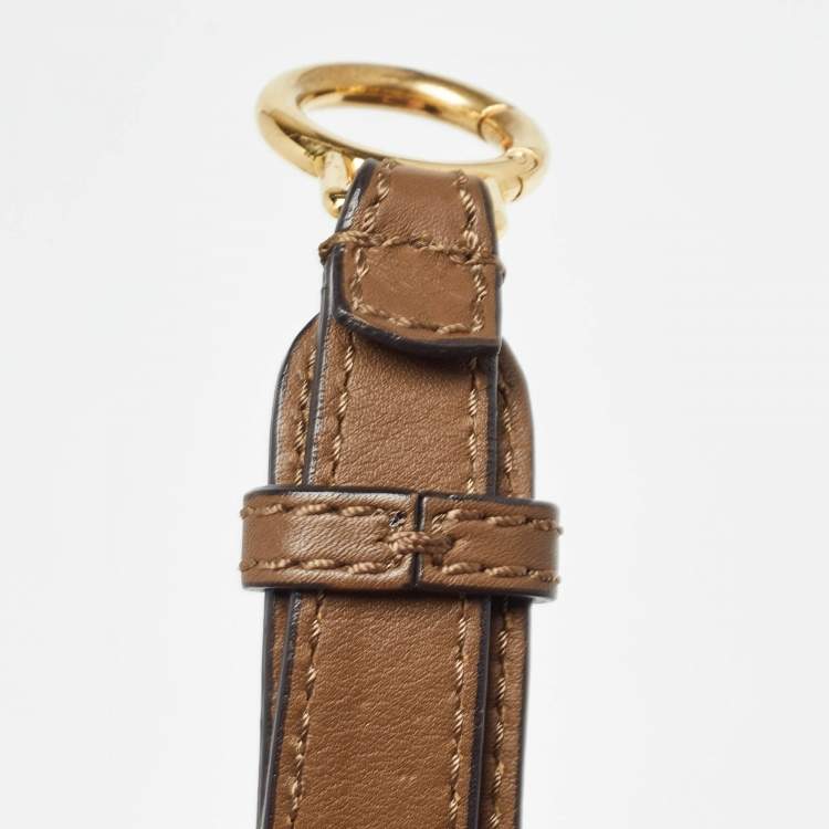 Pre Owned Fendi Brown Leather Medium Peekaboo Top Handle Bag