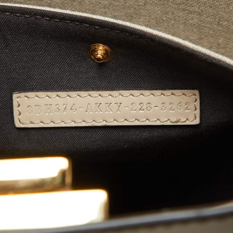 Pre Owned Fendi Beige Zucca Canvas and Leather Medium FF Peekaboo X Tote