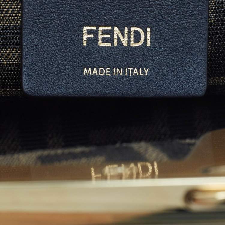 مملوكة مسبقًا Fendi Grey Leather Small Midi First Shoulder Bag