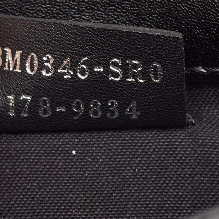 Pre Owned Fendi Black Leather Rainbow Stud Tube Wallet On Chain