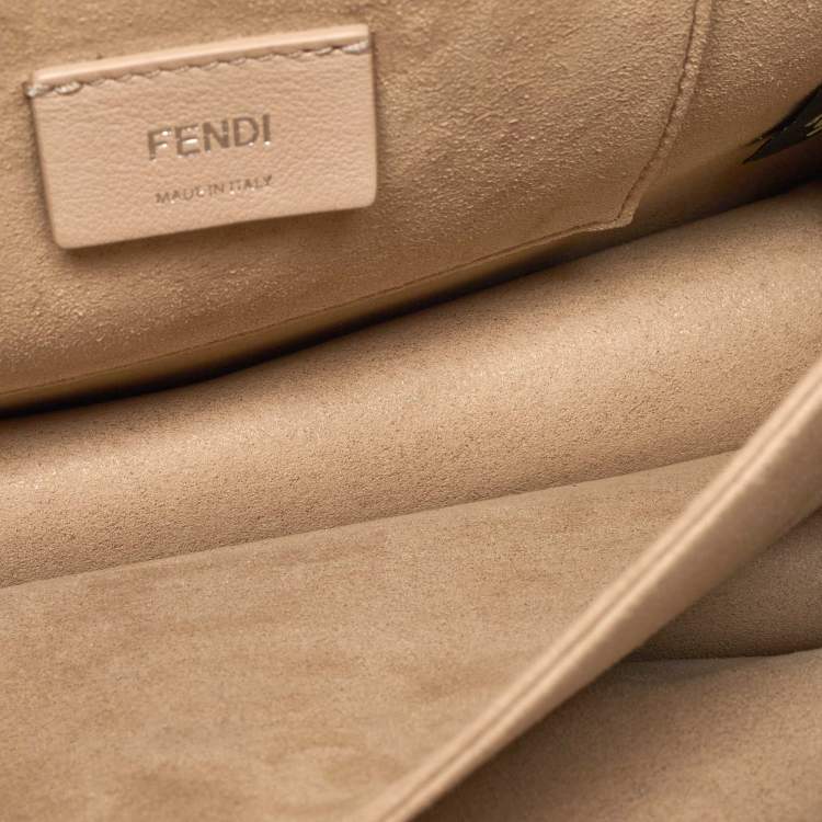 Pre Owned Fendi Multicolor Leather Medium Eye Detail Kan I Top Handle Bag