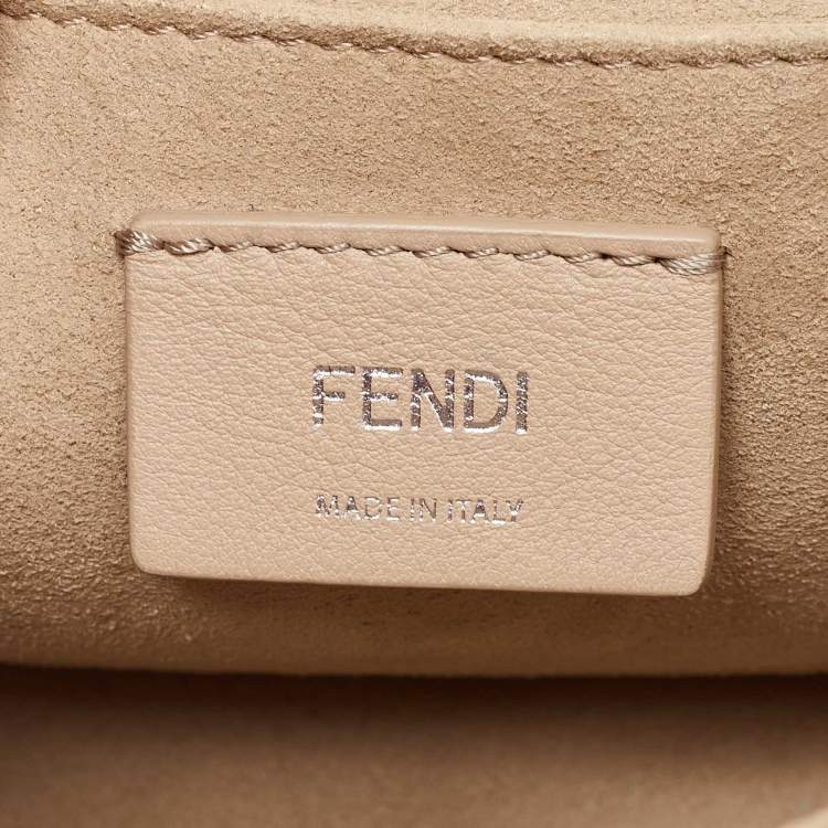 Pre Owned Fendi Multicolor Leather Medium Eye Detail Kan I Top Handle Bag