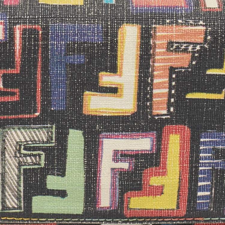 Pre Owned Fendi Multicolor Zucca Coated Canvas Flap Continental Wallet