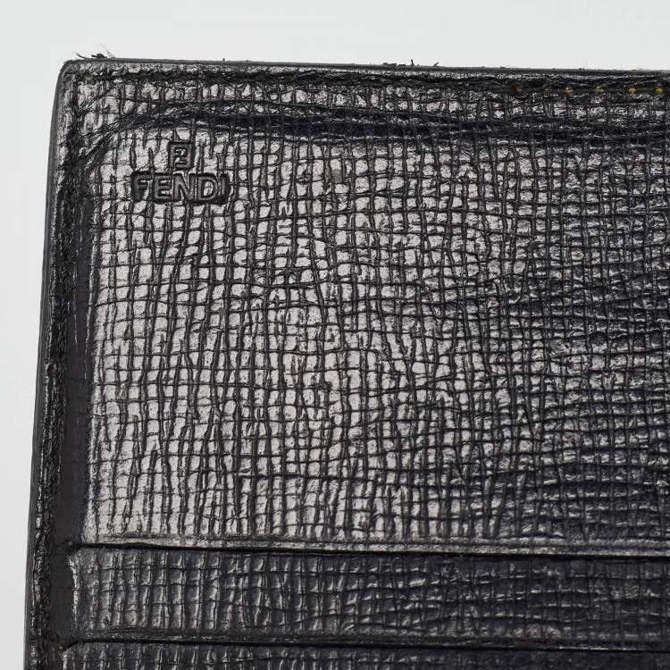 Pre Owned Fendi Multicolor Zucca Coated Canvas Flap Continental Wallet