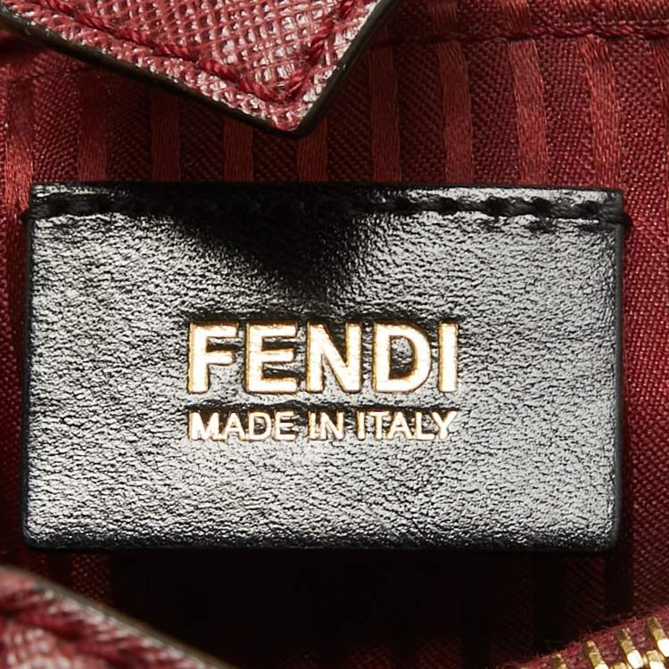 Pre Owned Fendi Red Leather Medium 2Jours Tote