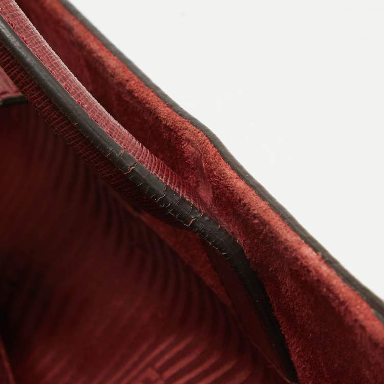 Pre Owned Fendi Red Leather Medium 2Jours Tote