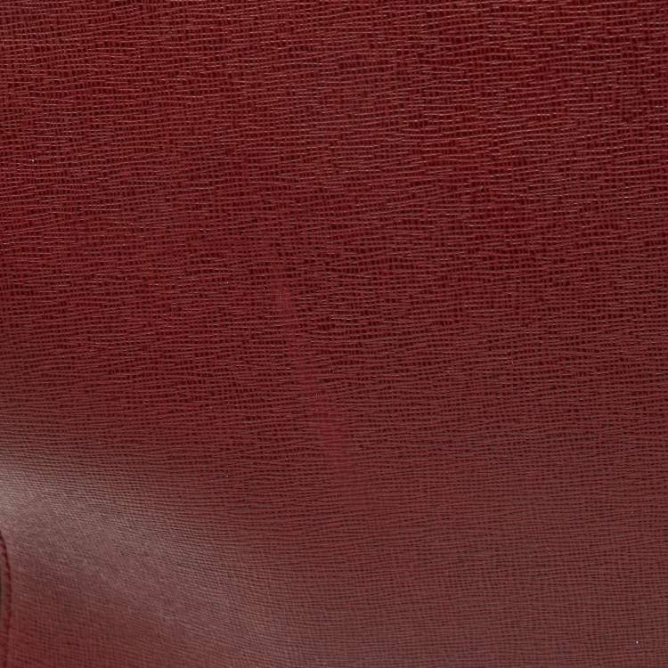 Pre Owned Fendi Red Leather Medium 2Jours Tote