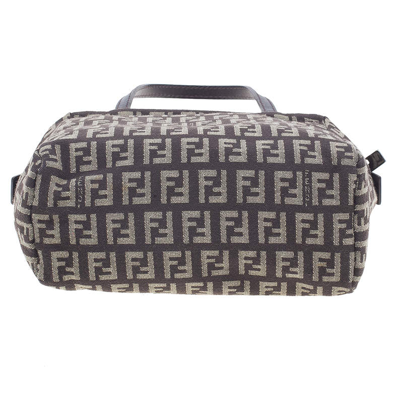 Pre Owned Fendi Brown Zucca Canvas Zuccino Satchel
