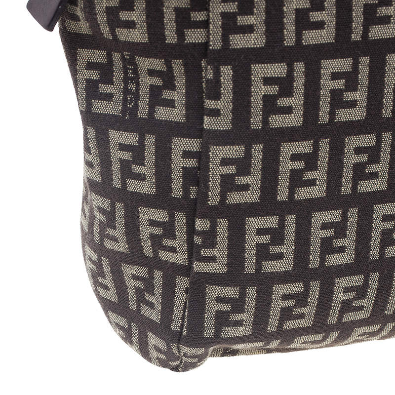 Pre Owned Fendi Brown Zucca Canvas Zuccino Satchel