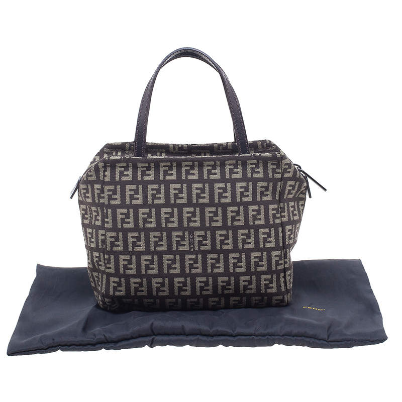 Pre Owned Fendi Brown Zucca Canvas Zuccino Satchel