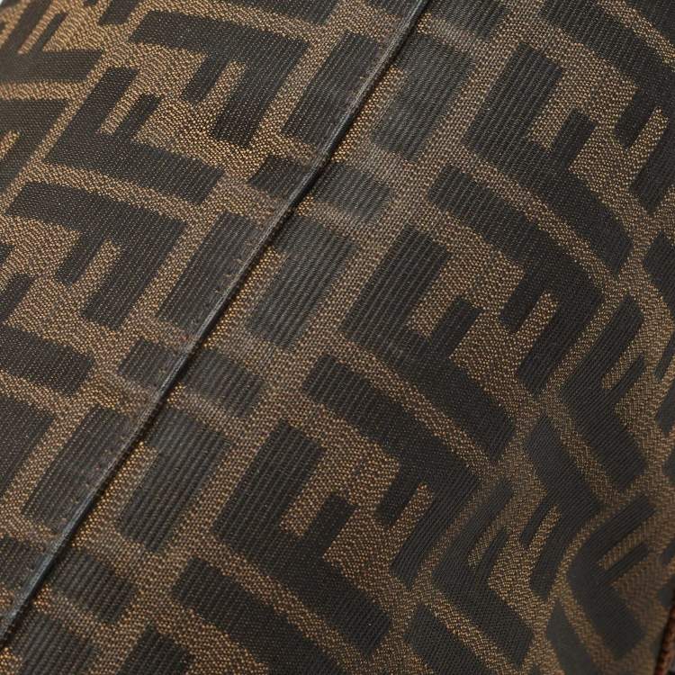 Pre Owned Fendi Tobacco Zucca Canvas and Leather Chef De Jour Bag