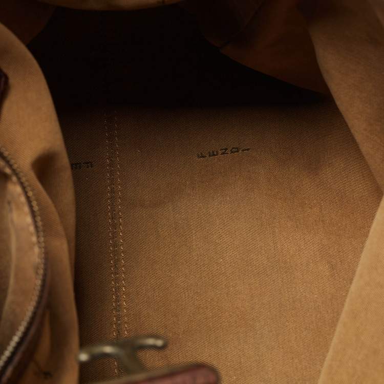 Pre Owned Fendi Tobacco Zucca Canvas and Leather Chef De Jour Bag