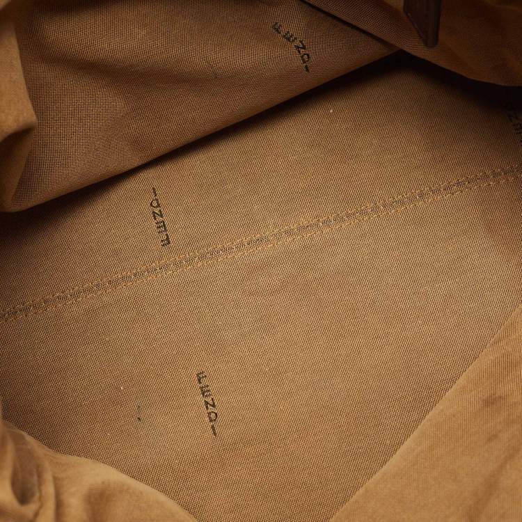 Pre Owned Fendi Tobacco Zucca Canvas and Leather Chef De Jour Bag