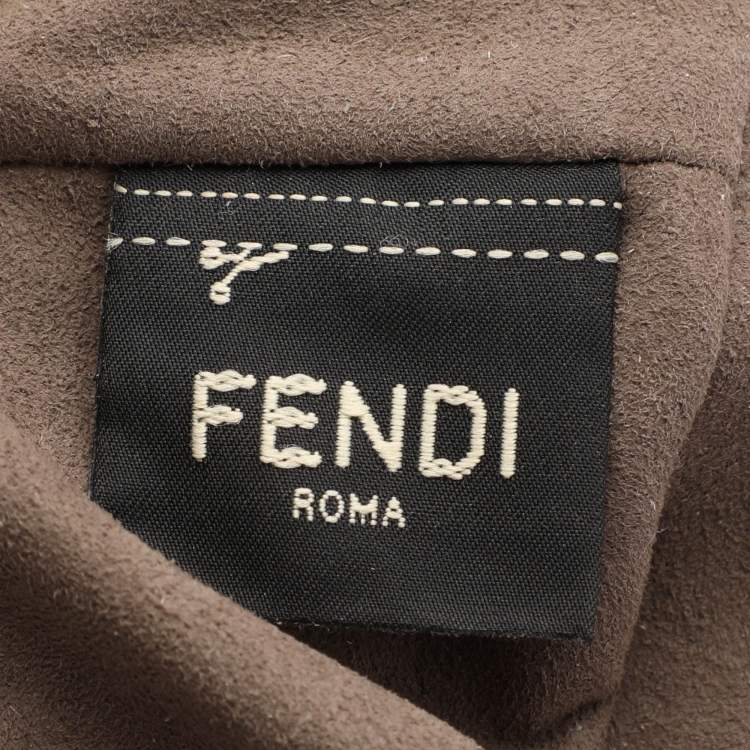 Pre Owned Fendi Brown Leather Mini Mon Tresor Bucket Bag