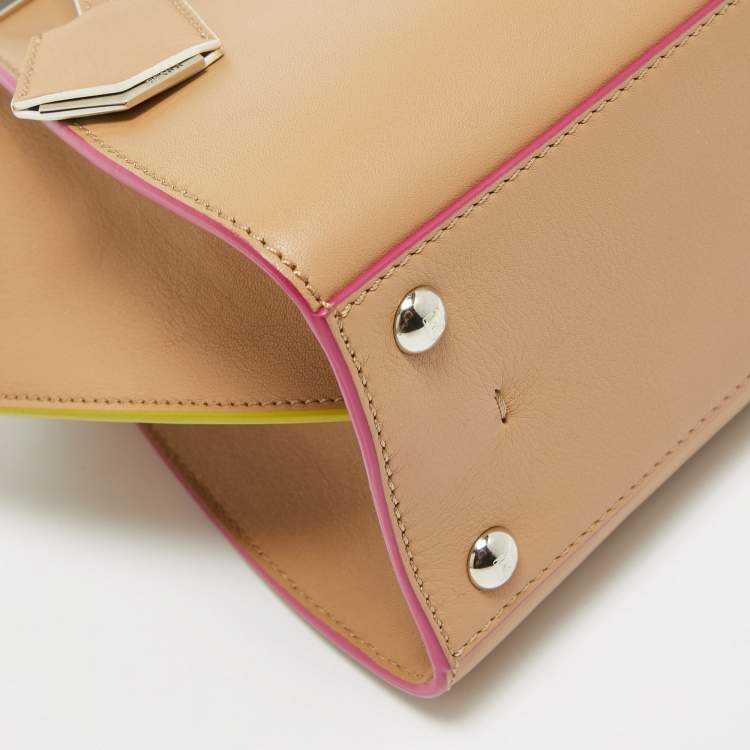 Pre Owned Fendi Beige Leather Mini 3Jours Tote