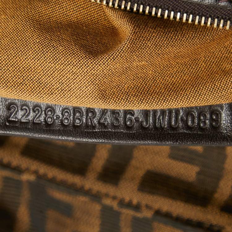 Pre Owned Fendi Tobacco Zucca Canvas and Leather Medium Chef Shoulder Bag