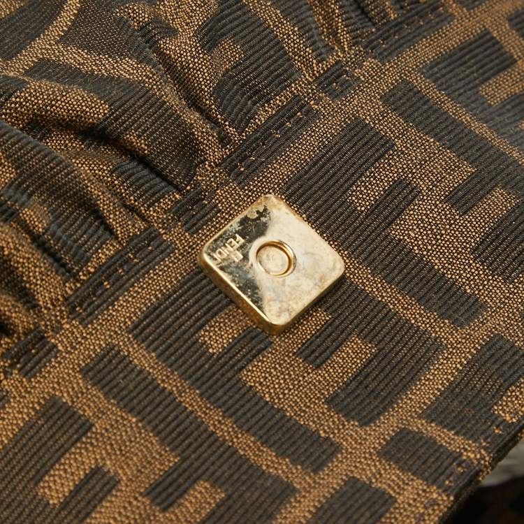 Pre Owned Fendi Tobacco Zucca Canvas and Leather Medium Chef Shoulder Bag