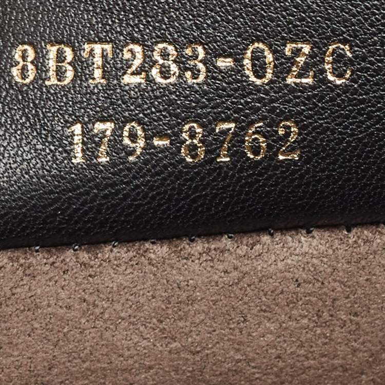 Pre Owned Fendi Dark Beige Leather Medium Scalloped Kan I Shoulder Bag