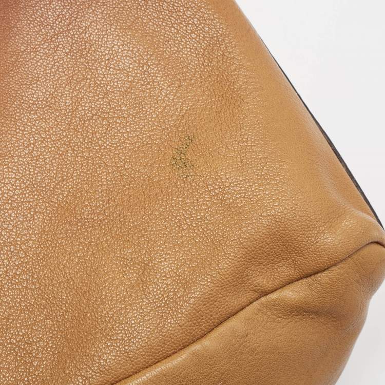 مملوكة مسبقًا Fendi Brown Ombre Leather and Calf Hair Lining Large Peekaboo Top Handle Bag