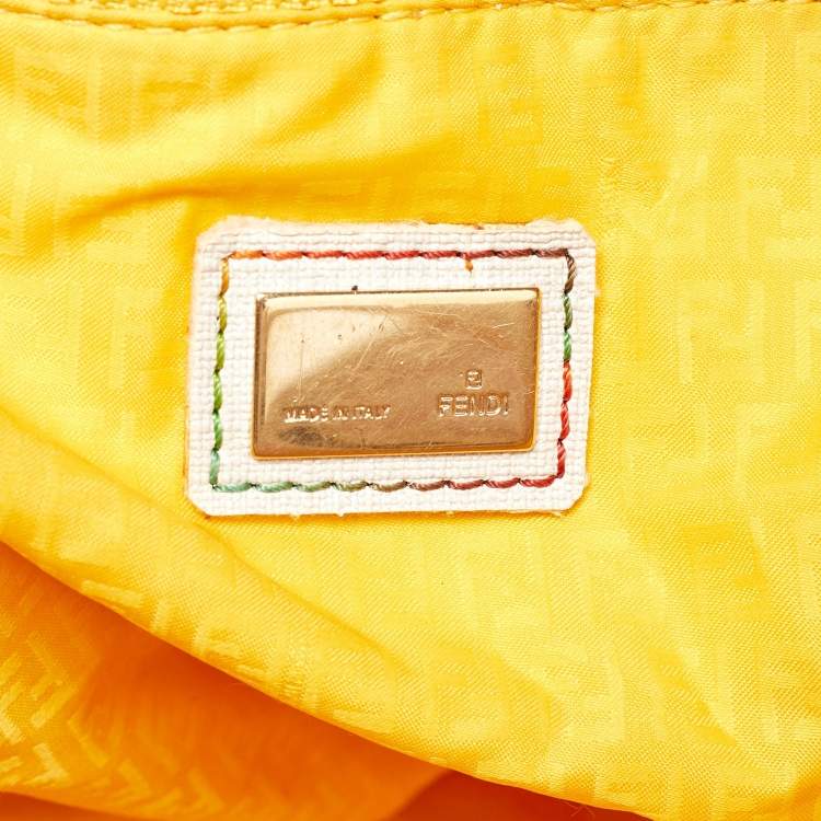 Pre Owned Fendi Multicolor Zucca Coated Canvas Large Roll Tote